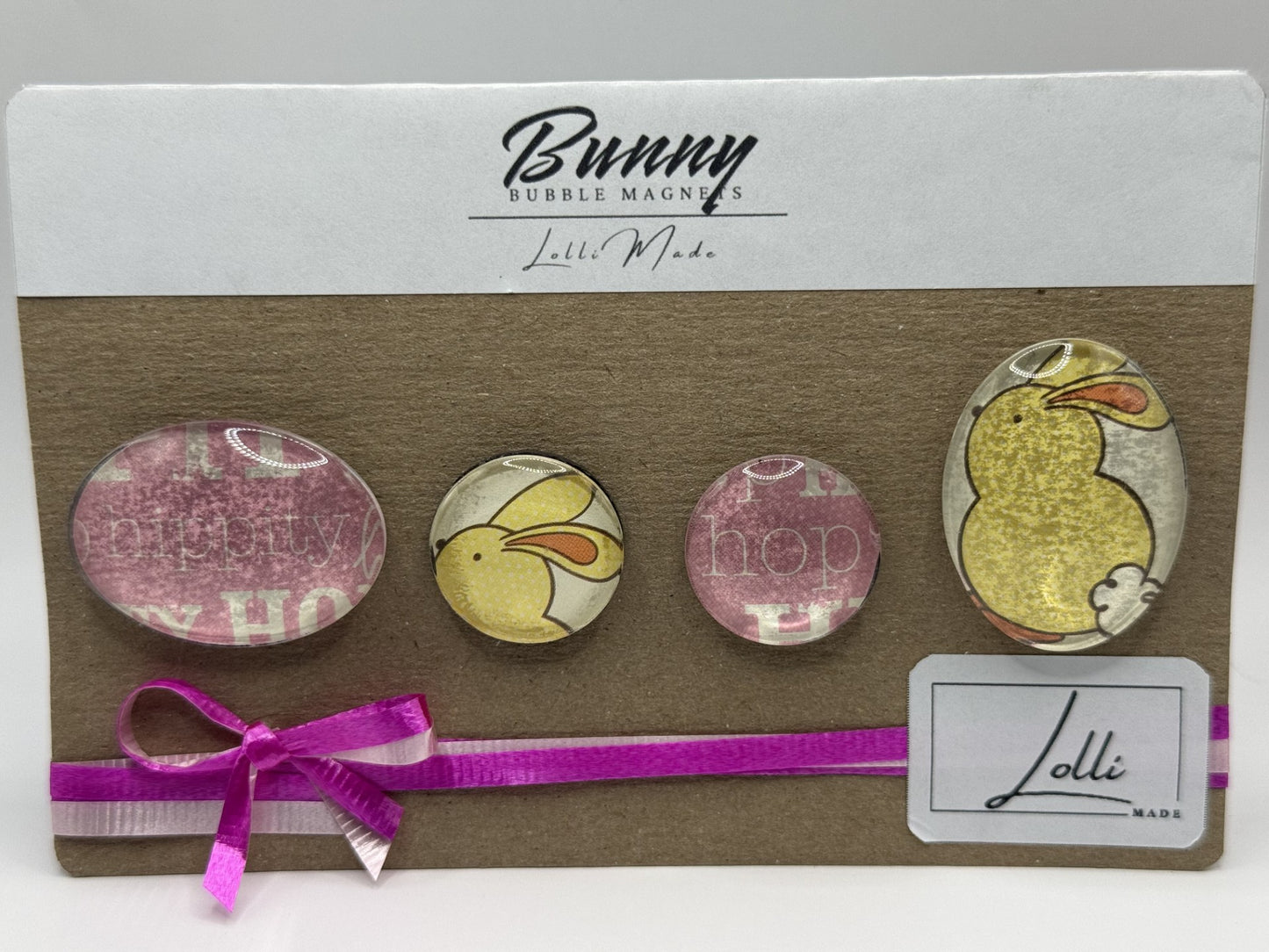 Pink Hippity, Yellow Bunny Ovals & Pink Hop, Yellow Ears Rounds