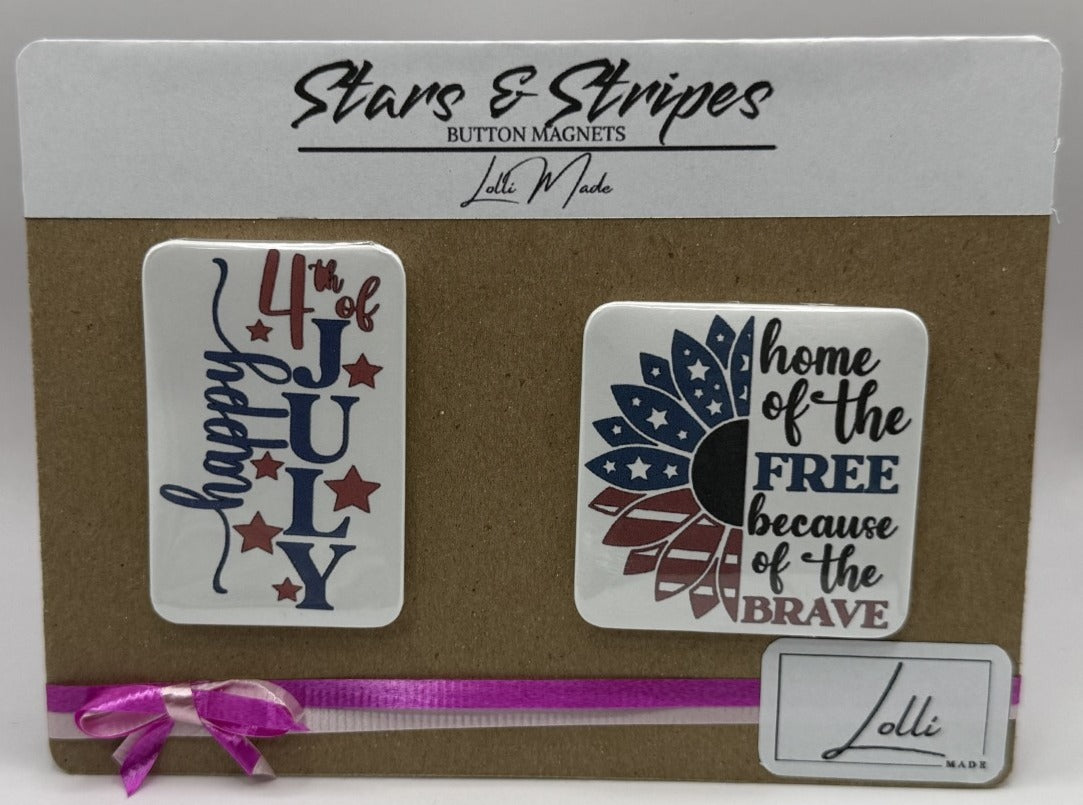 Button - Stars & Stripes - 100