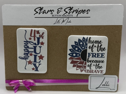 Button - Stars & Stripes - 100
