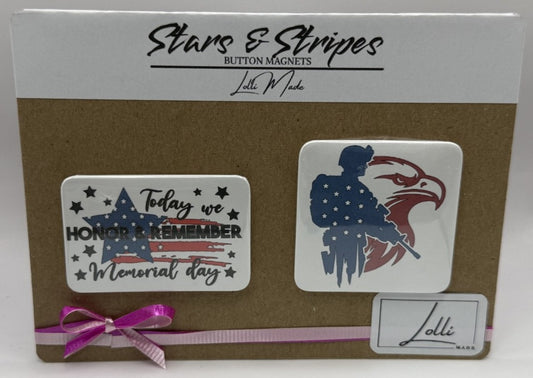 Button - Stars & Stripes - 150