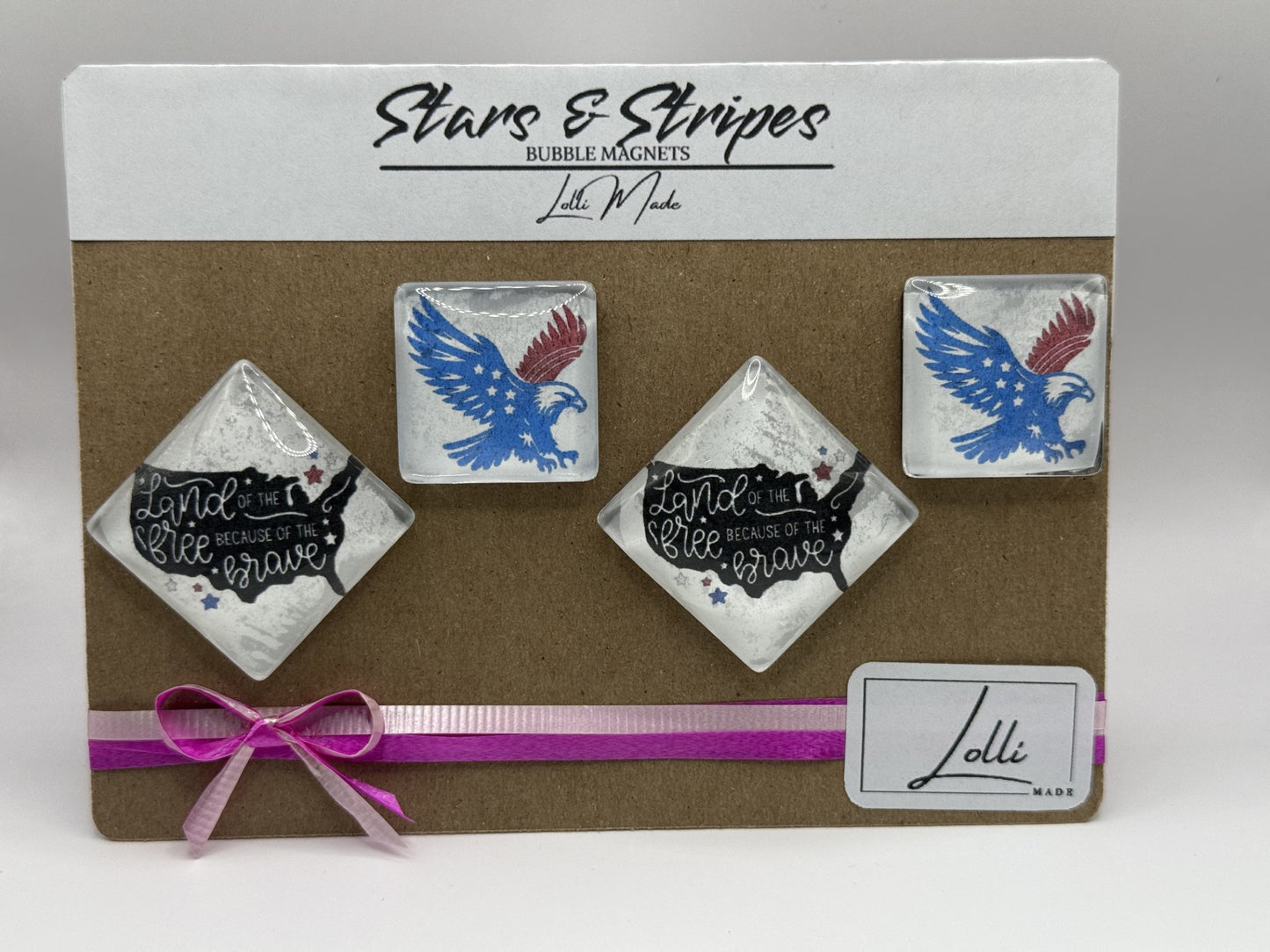 S&S - Land of the Free Lg Square & Eagle Sm Square 252