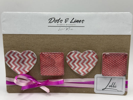 D&L Pink & Orange Hearts & Squares 100