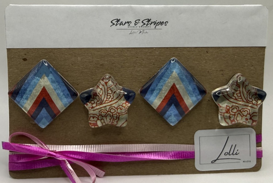 S&S - Striped Square & Red Pasley Star